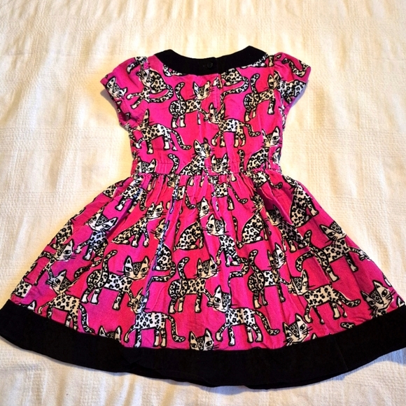 Gymboree Tails of the City girls size 4T corduroy short sleeve dress kitty VGUC - Picture 4 of 5